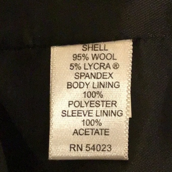 Banana Republic black three button stretch wool blend blazer size 10 - Picture 10 of 12